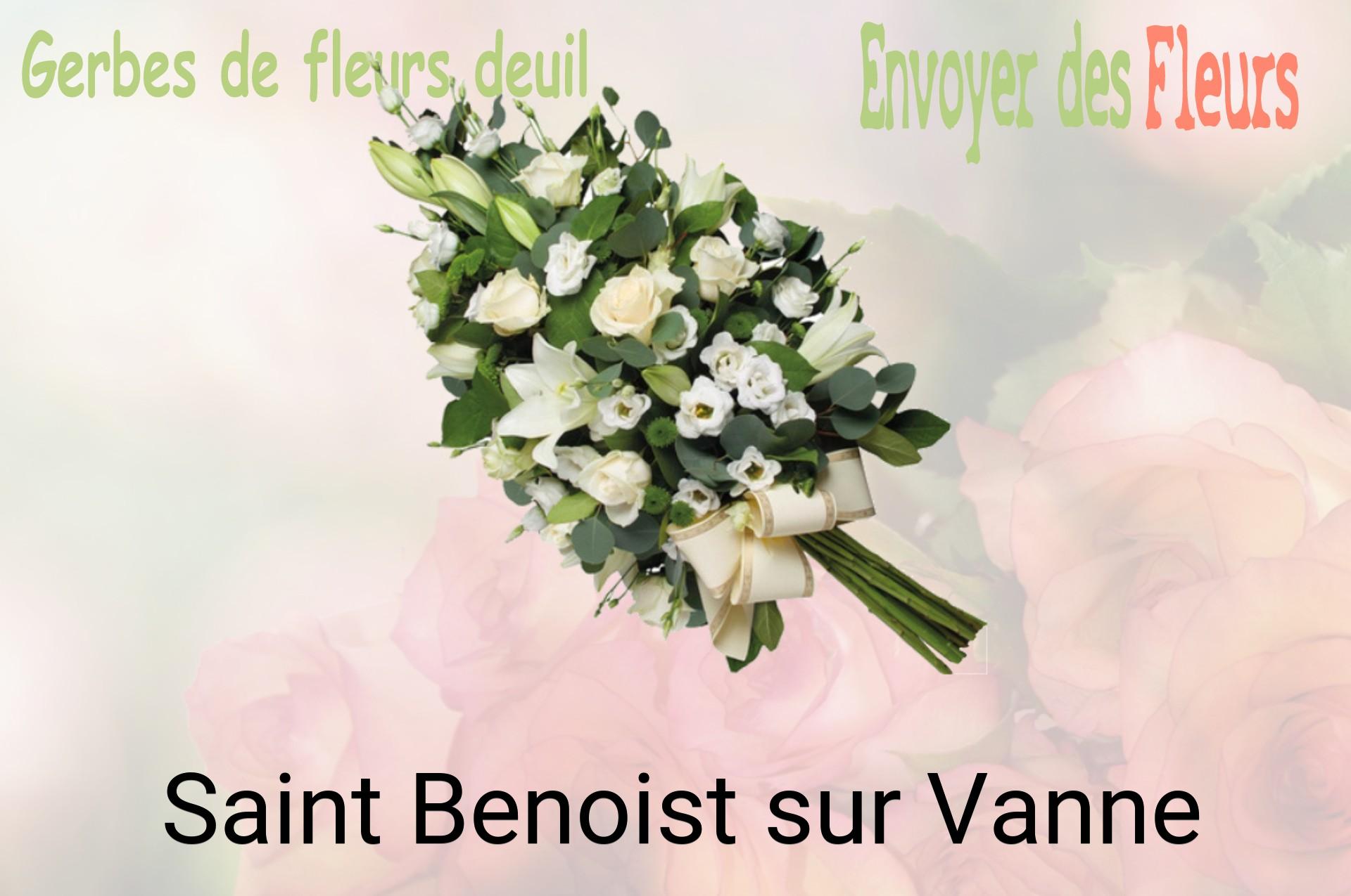 Gerbe de fleurs de deuil livrée à Saint-Benoist-sur-Vanne